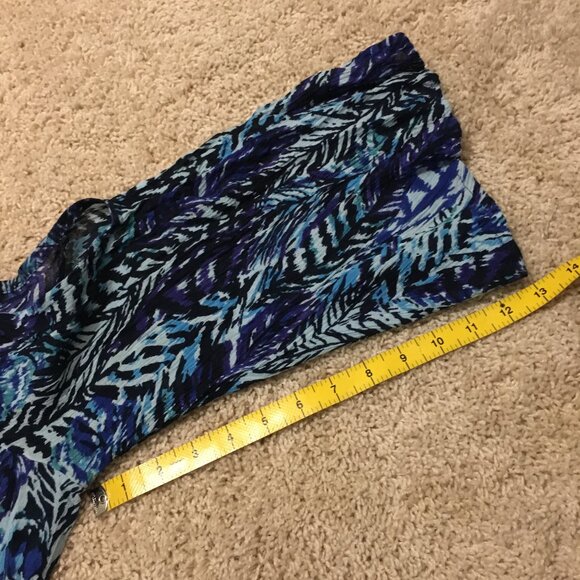 100% Rayon Papa Vancouver Fern Boho Cold Shoulder Bell Sleeve Button Down Top - Picture 15 of 15